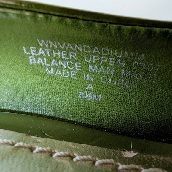 Vintage Nine West Olive Green Slingback Wooden Peep Toe Genuine Leather Heels - Picture 7 of 7